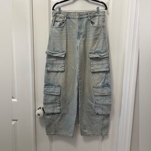 Zara Cargo Wide-Leg Jeans